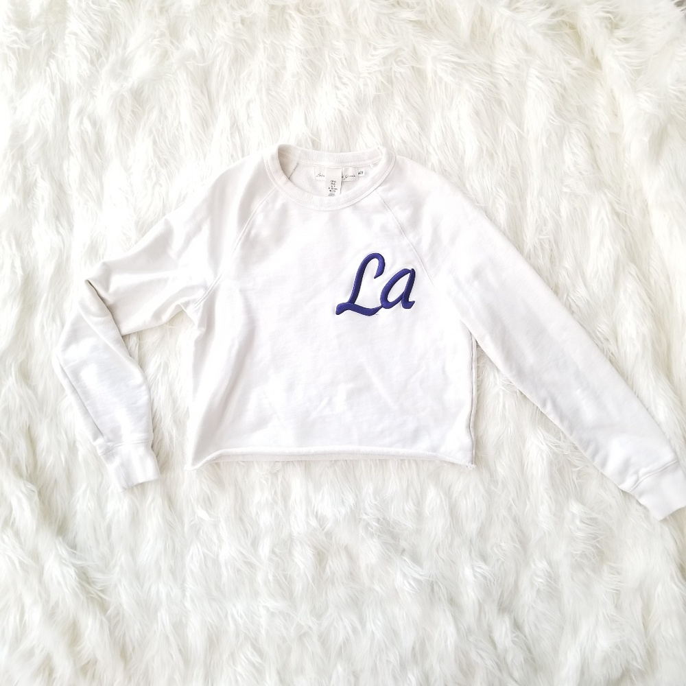 LA Cropped Scoopneck Sweatshirt